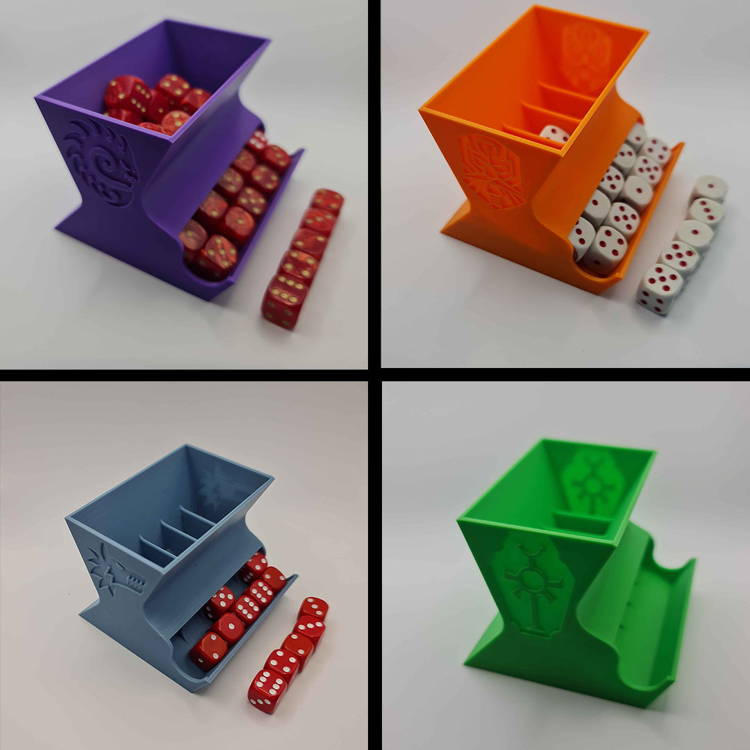 Collection of Faction Specific Rapid Dice Dispensers