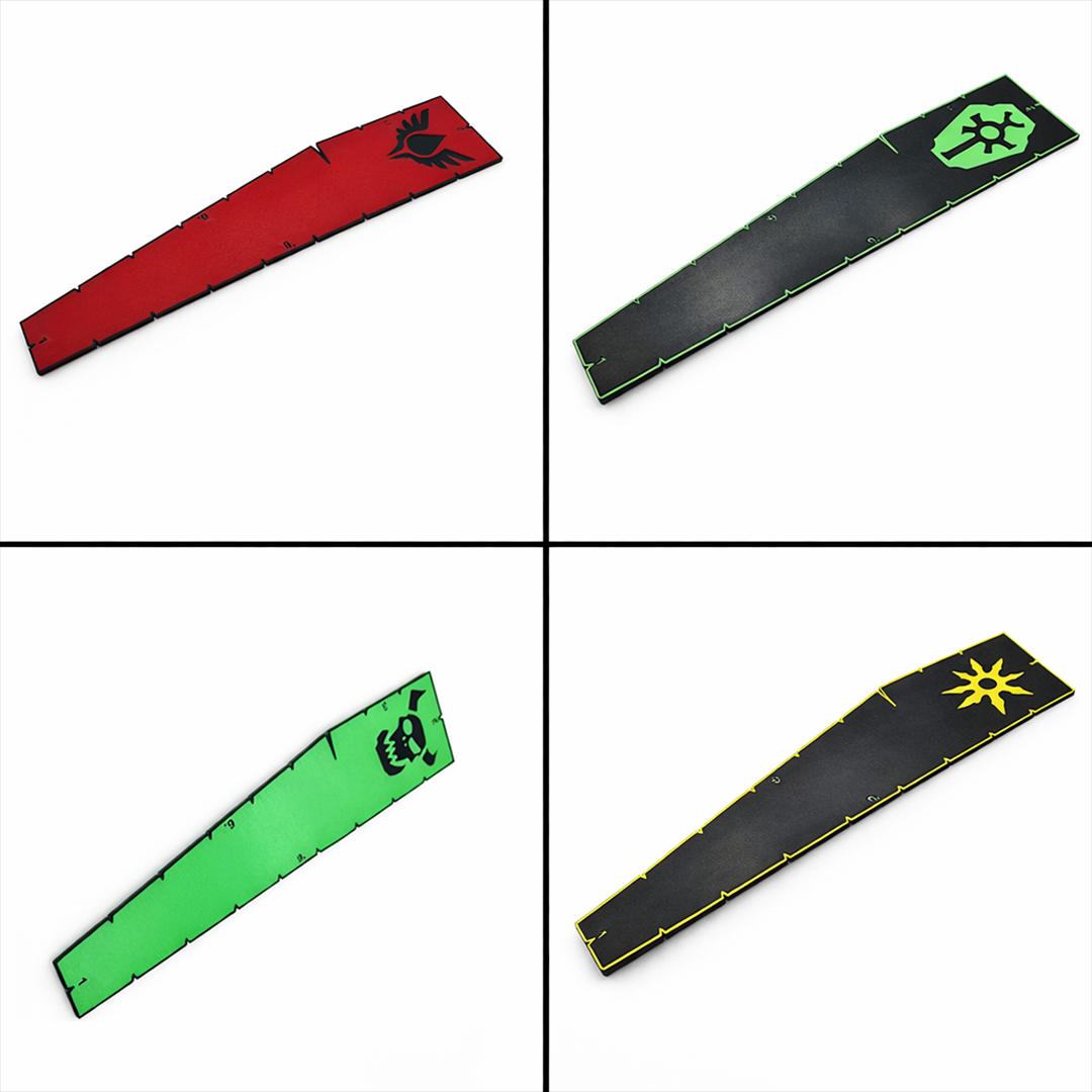 Faction Specific Measurement Tools Displays 9", 6", 3", 2" &amp; 1" measurements