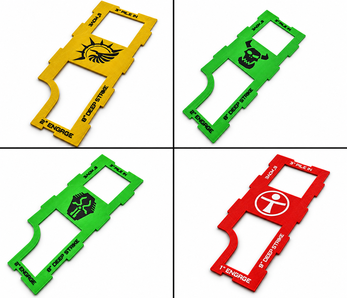 Faction Specific Measurement Tools Displays 9", 6", 3", 2" &amp; 1" measurements