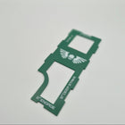 A green plastic replacement part with white printed markings, including a winged skull insignia and text reading '2" ENGAGE' and '6" DEEP STRIKE', photographed on a light gray background.