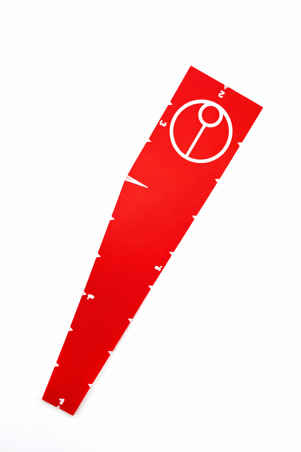 40k Tau measurement tool 9 inch 6 inch 3 inch 2 inch 1 inch 9", 6", 3", 2", 1"  Red