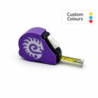 Hive Swarm tape measure extended showing dual scale - tabletop wargaming 10ft measuring tool with hive mind emblem