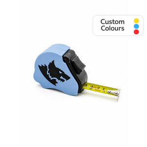 Frost Wolves tape measure extended showing dual scale markings - Warhammer 40K 10 foot measuring tool