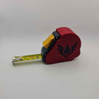 Crimson Angels tape measure extended showing dual scale markings - tabletop wargaming 10 foot measuring tool