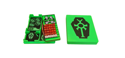Complete 40k Game Accessories set Forge vault battle box - necron themed - tape measure, deployment markers, battleshock tokens, measurement gauge and tools