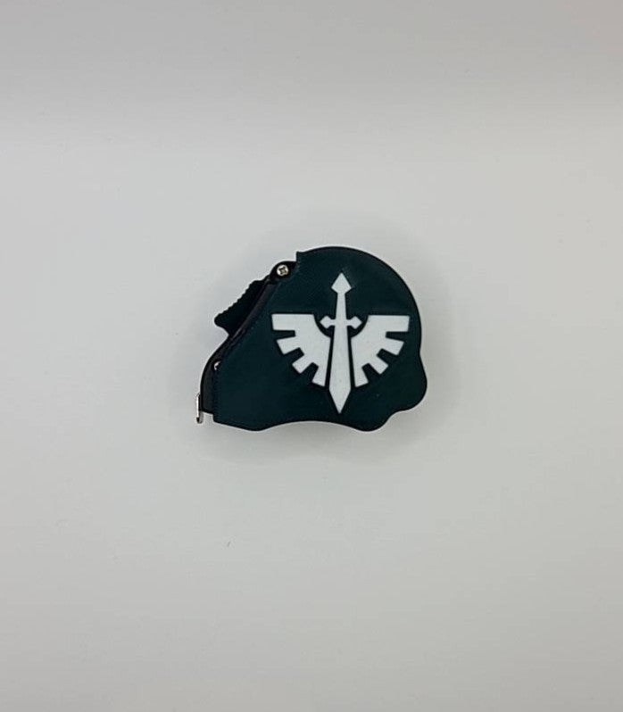 Dark Angels Space Marine tape measure - Warhammer 40K 10ft measuring tool with first legion emblem top down