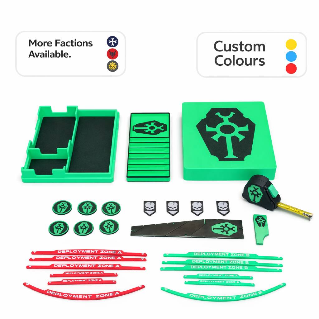 The Forge Vault Battle Box - Custom 40K Storage System | Dice Tray, Tape Measure & Gaming Tools Organiser