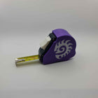 Hive Swarm tape measure extended showing dual scale - tabletop wargaming 10ft measuring tool with hive mind emblem