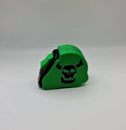 Green Tide tape measure - tabletop wargaming 10ft measuring tool with battle emblem angled