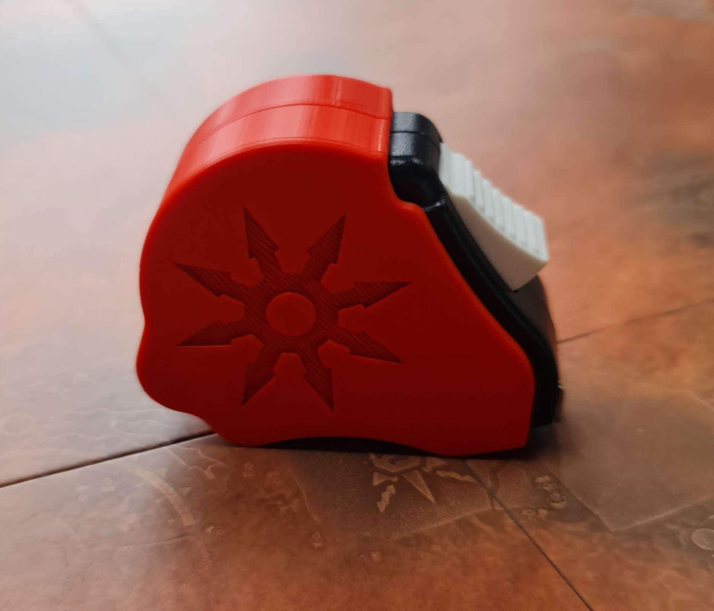 Chaos tape measure with white button