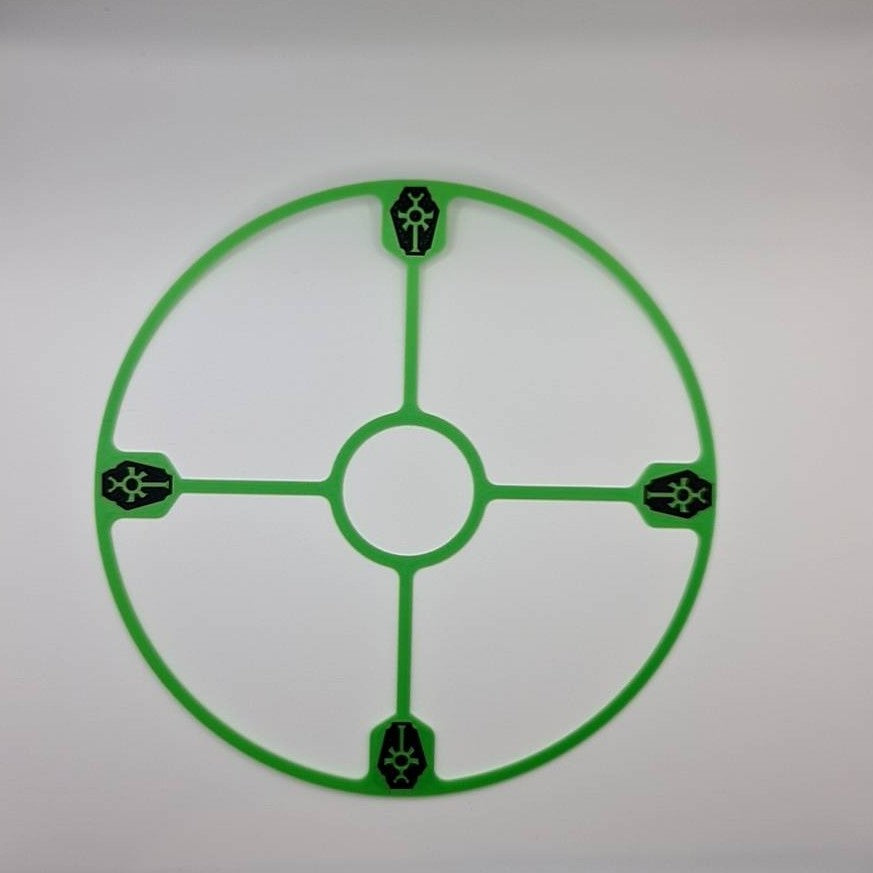 Tomb Dynasty Necron objective markers control radius- Warhammer 40K set of 6 rings for control zones