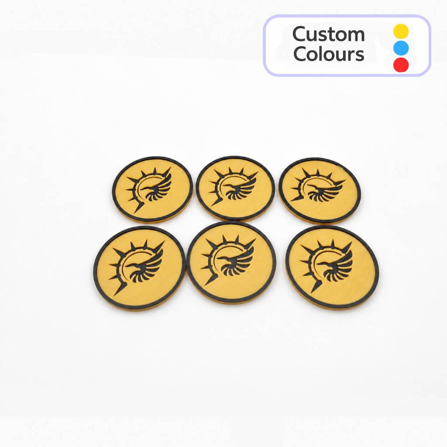 Custom 40mm Faction Tokens - (Set of 6)
