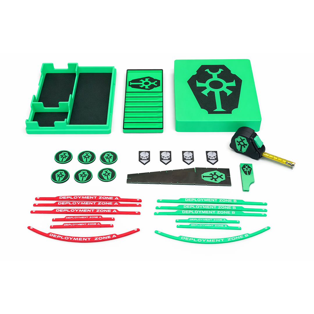 The Forge Vault Battle Box - Custom 40K Storage System | Dice Tray, Tape Measure & Gaming Tools Organiser